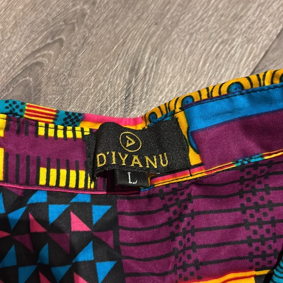 D’iyanu children’s large African print button up shirt - Picture 2 of 3